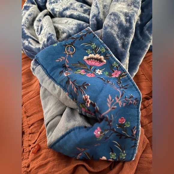 Sundance Anha blue velvet snap collar shirt size small - Picture 7 of 16